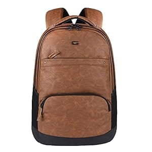 Leather Water Resistant Laptop Backpack Office Backpack